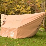 Hammock camping in autumn