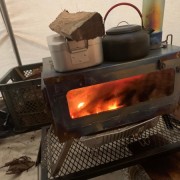 Making delicious bread with the help of tent stove