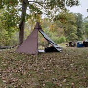 Camping out in the back yard playing around with the hex plus