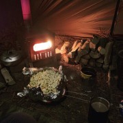 Real hot tent camping with a Pomoly tent stove