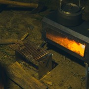 Tent stove glass turns black