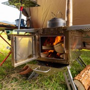 Hot Tent Camping with a Multiple Functions Stove