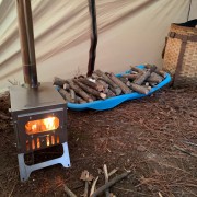 Real hot tent camping with a Pomoly tent stove