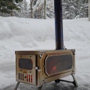 Solo winter camping withT-Brick Stove 