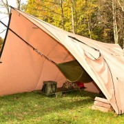 Hammock camping in autumn