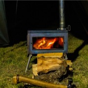 Hot tent camping close to nature