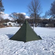 Have a winter camping with the dog