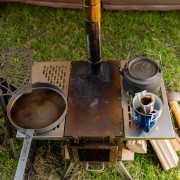 Hot Tent Camping with a Multiple Functions Stove