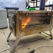 Burning my new folding stove