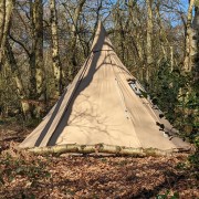 Camping in the bush with Yarn hot tent