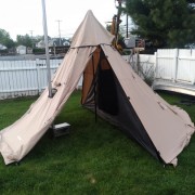 Set up a tent in the backyard