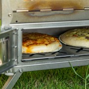 Cooking a Baked Pizza for Lunch with an oven