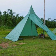 Set up A Tent and Stove at The Campsite