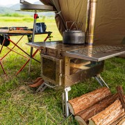 Hot Tent Camping with a Multiple Functions Stove