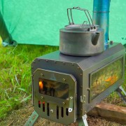 Set up A Tent and Stove at The Campsite