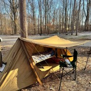 Winter camping with stovehut 70