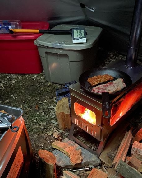 Great time camping with hot tent stove  第3张